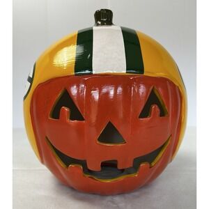 Sporticulture Green Bay Packers Official NFL Ceramic Pumpkin Helmet